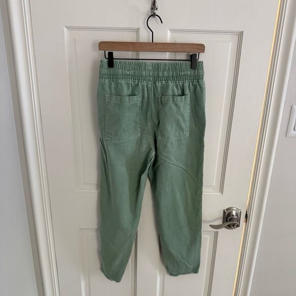 Zara The Raw Hem Jogger Pants in Light Green Size Small - Picture 6 of 8